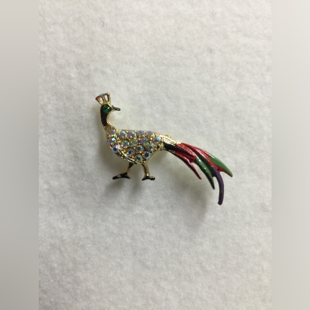 Vintage Peacock Brooch
